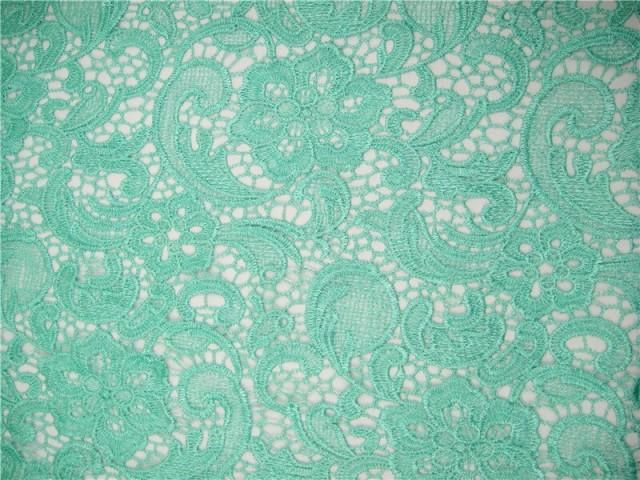 mint lace fabric