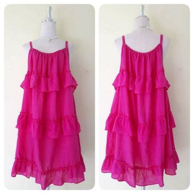 Beautiful Dark Pink/bohemian Women /Summer Dresses/Dress In Layers