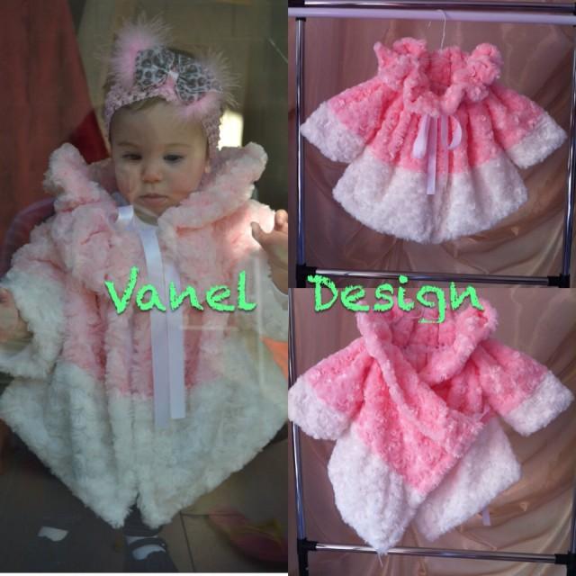 Little Girl Faux Fur Pink Coat Baby Toddler Clothing Winter Autumn