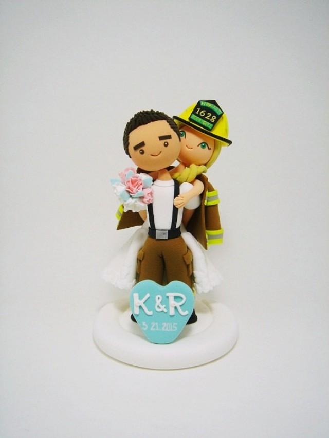 Decor Firefighter Custom Wedding Cake Topper 2547540 Weddbook