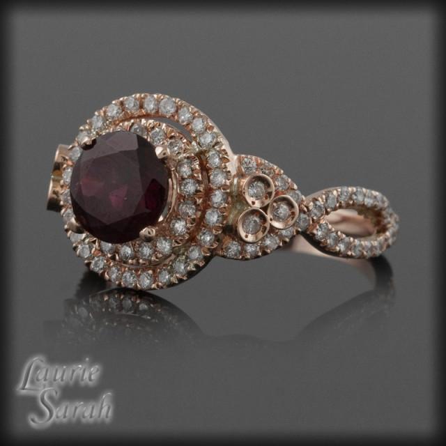 deep red rose ring