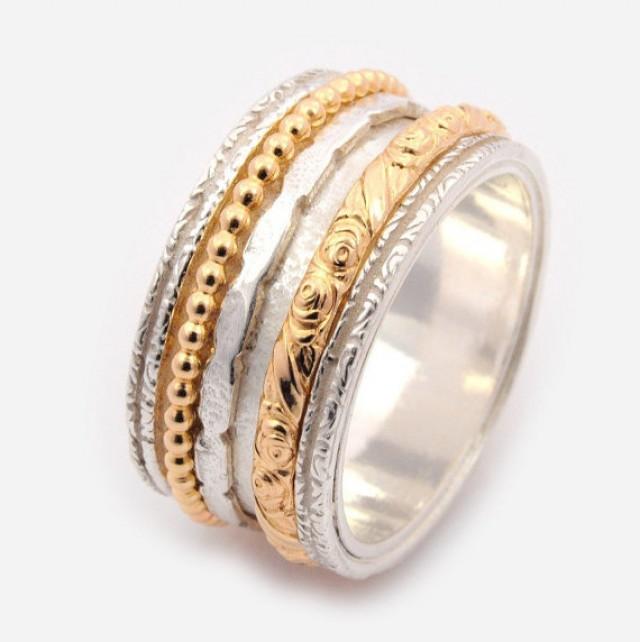 Spinner Rings For Women Meditation Band Worry Ring Engagement