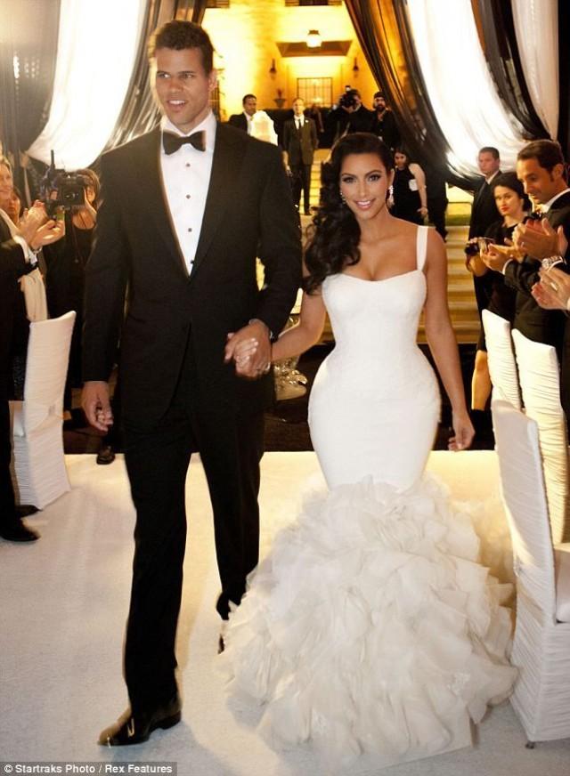 Costume Change: Newlywed Kim Kardashian Dons Dress Number Two As She