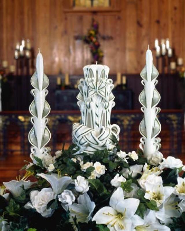 Decor 10 Inch Carved Wedding Candle Set Custom 2550856 Weddbook