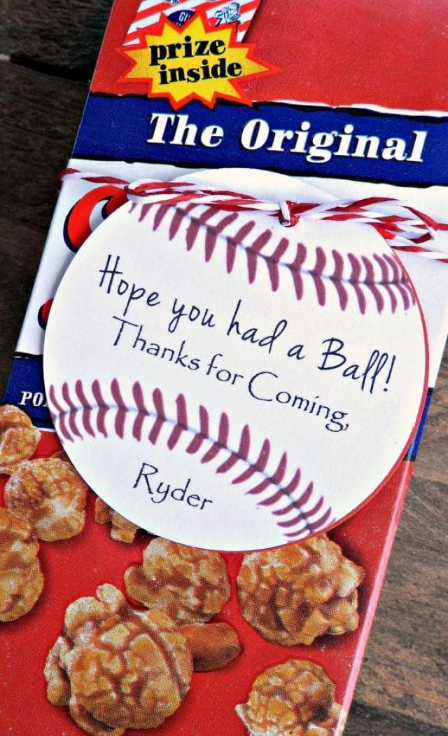 Custom Baseball Birthday Party Favors Hope You Had A Ball Boys