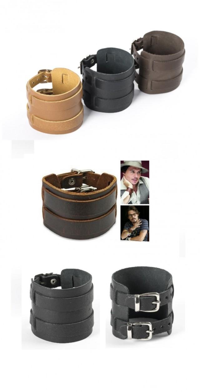 leather cuff with buckle