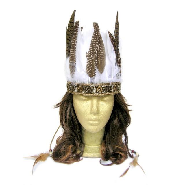 Feather Headdress, Boho Bridal Headpiece, Feather Wedding Hairpiece