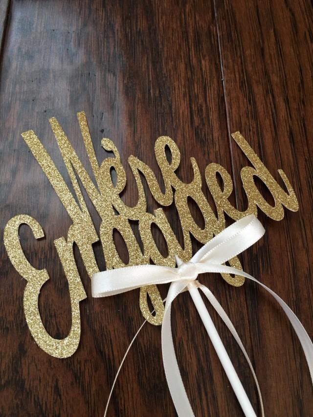 We're Engaged Cake Topper Engagement Cake Topper Glitter Cake Topper