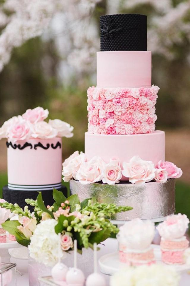 Cake Pink And Platinum Elegant Wedding Ideas 2553334 Weddbook