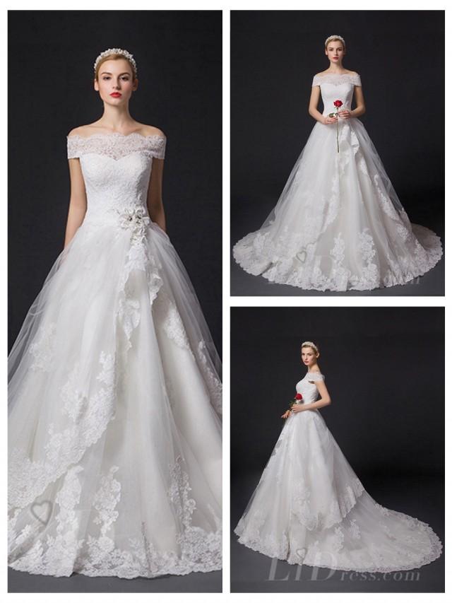 Off-the-shoulder Princess A-line Wedding Dress #2553690 - Weddbook