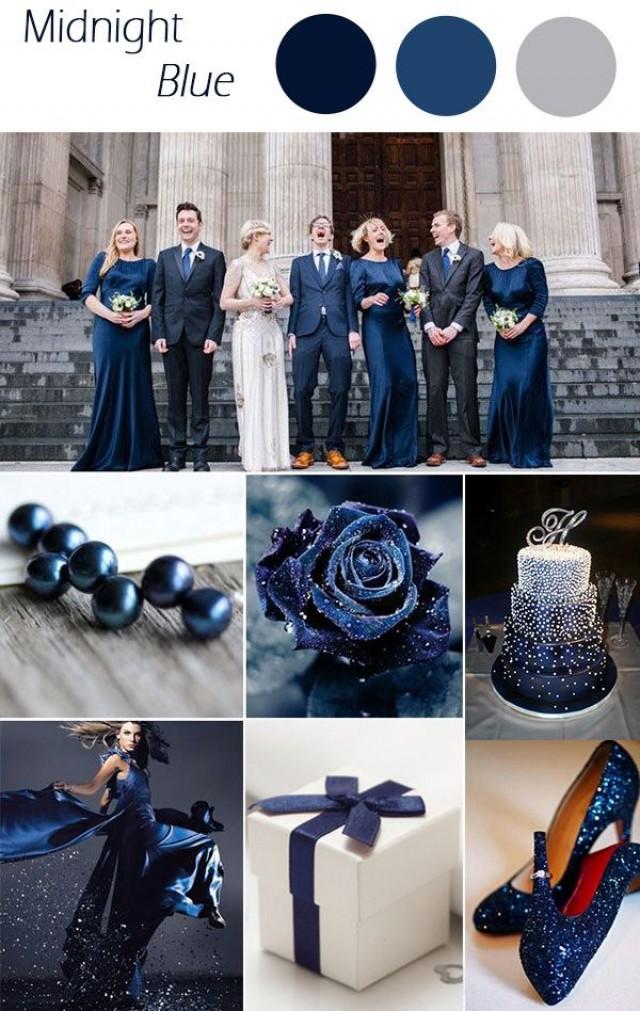 Midnight Blue Winter Wedding Colors 2015 Trends 2554956