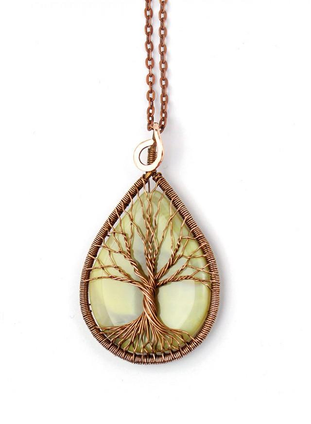 Life Wire Wrapped Pendant Drop Pendant 