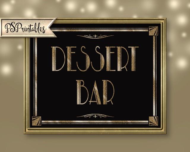 Printable Deco DESSERT BAR Sign Art DecoRoaring 20's Great Gatsby