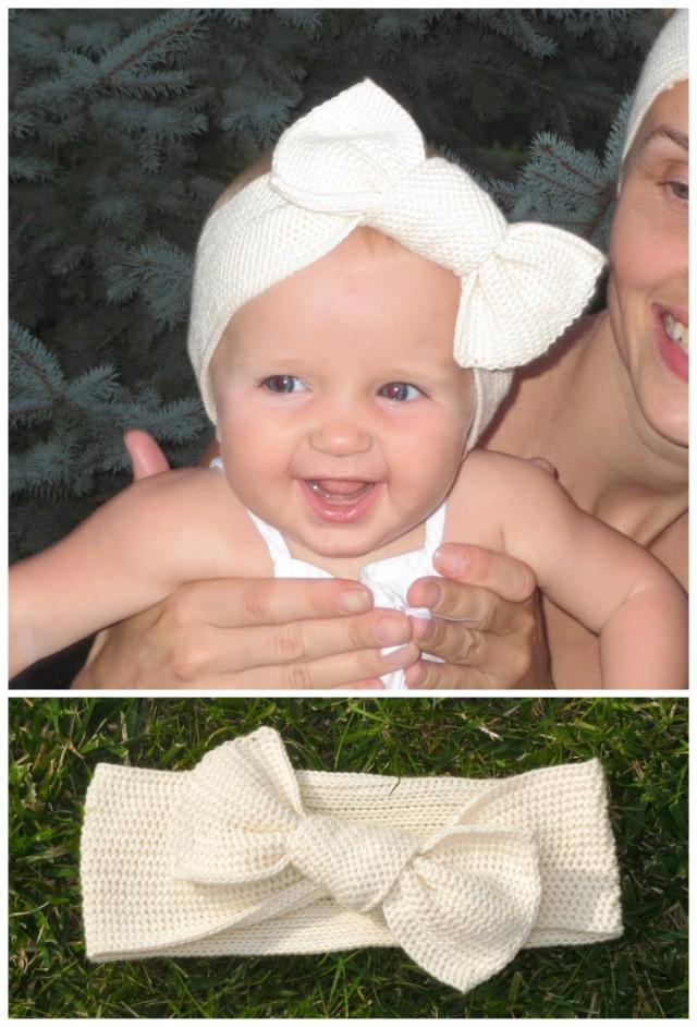 Cotton Childrens Headband Knit Headwrap Knitted Hair Band Newborn Baby