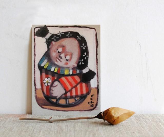 Original Painting Oil Painting Painting Baby Shower Gift Small