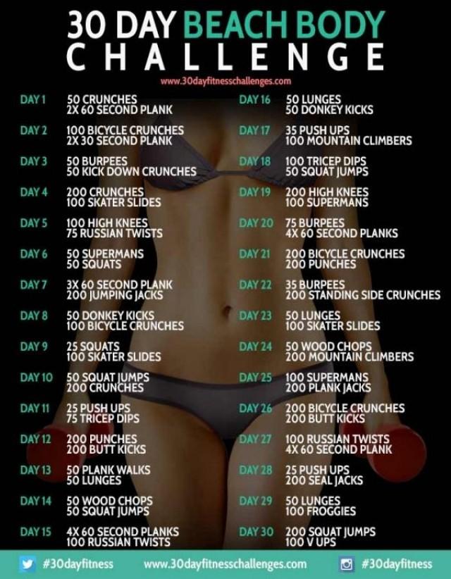 How To Get A Hot Body: 7 Workout Challenges That'll Get You In The Best  Shape Ever ... #2556919 - Weddbook