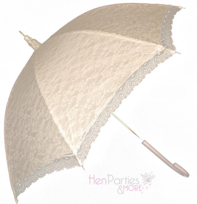 Victorian Ivory, Black Or White Lace Umbrella/parasol For Bridal Weddings Or Race Days 2557226