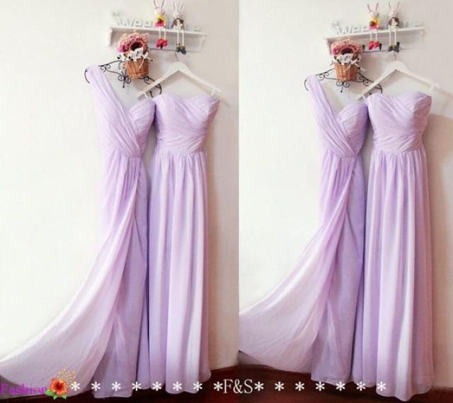 Lilac Bridesmaid Dresses,Splitside Long Prom Dress,Lilac Prom Dresses