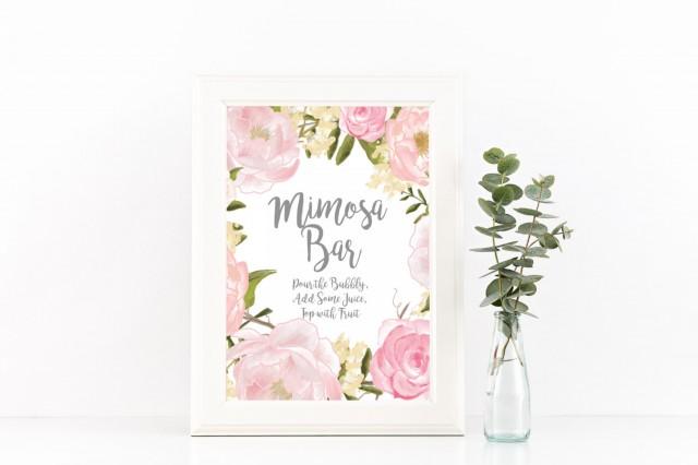 Mimosa Bar Sign, Mimosa Sign, Bridal Shower Mimosa Sign, Mimosa Bar ...