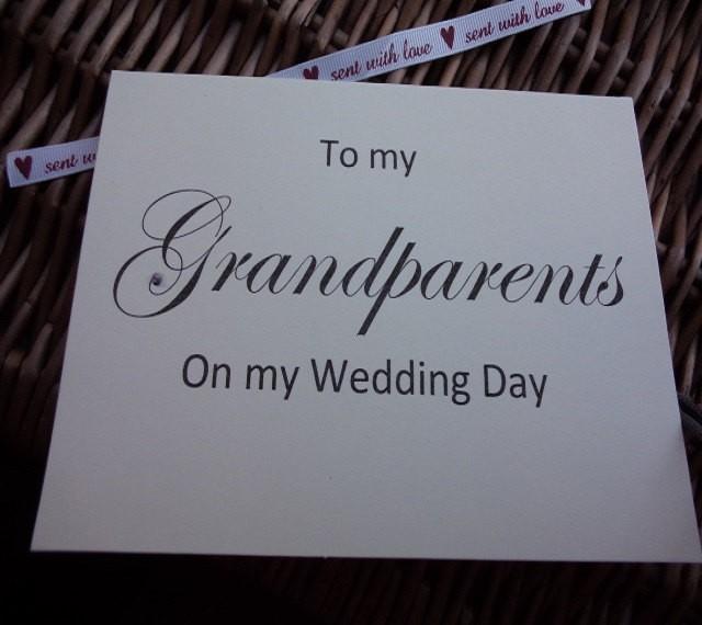 To My Grandparents On My Wedding Day, Wedding Card, Grandparent Of The