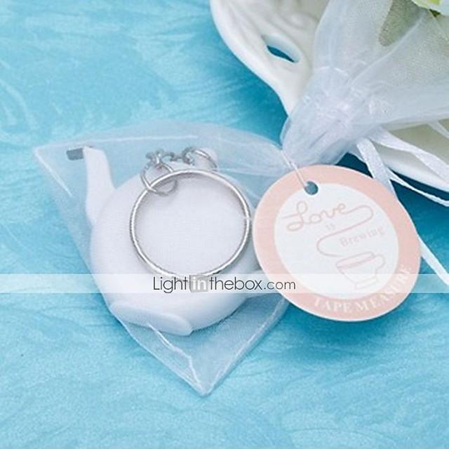 Recipient Gifts 1Piece/Set, Teapot Keychain With Tape Measure Baby Shower Favors, Bridal