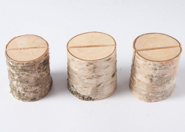 10 Rustic Place Card Holders Table Number Holder Birch Wedding