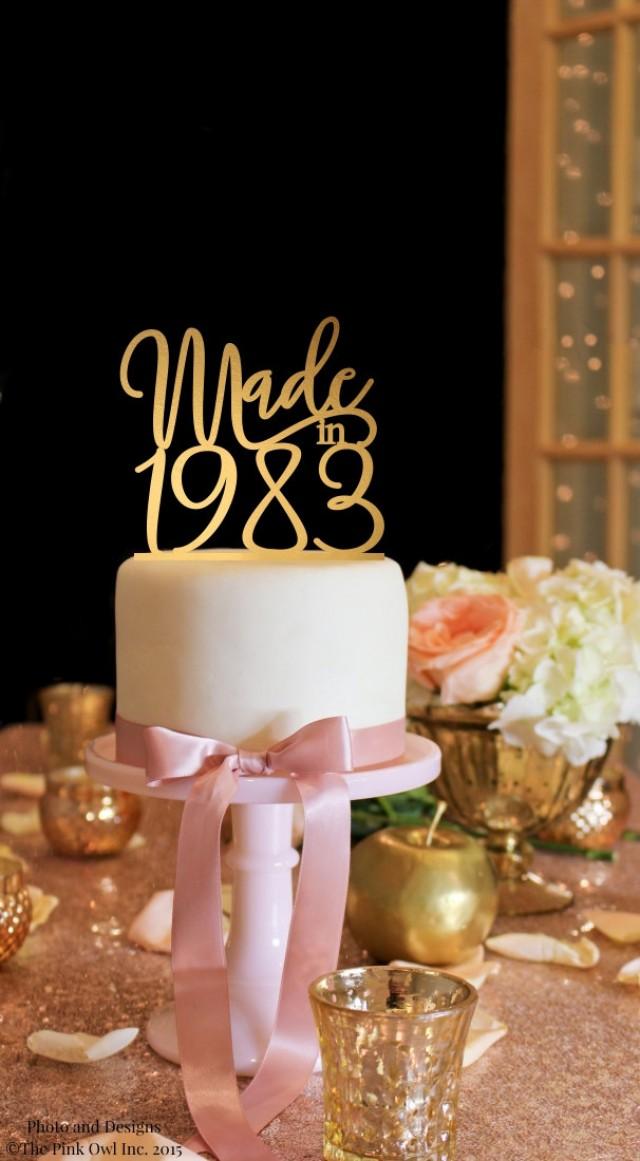 Birthday Cake Topper Made In Cake Topper Rose Gold Cake Topper
