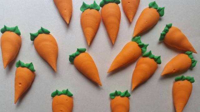Royal Icing Carrots Carrot Cake Handmade Cake Decorations