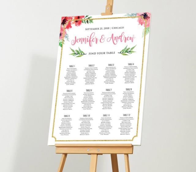 Wedding ceremony seating chart template