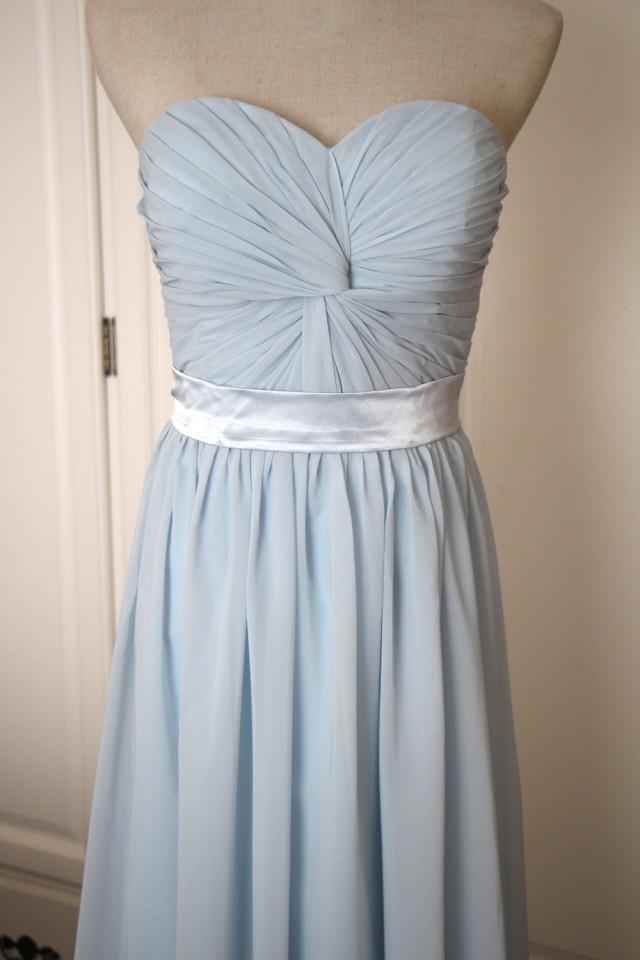 Light Blue Short/Floor Length Sweetheart Bridesmaid Dress Baby Blue
