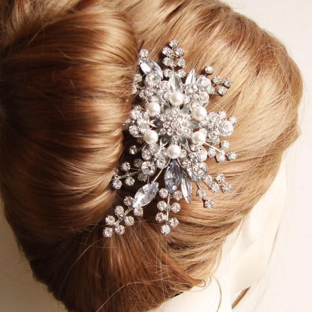 Rhinestone Hair Comb Bridal Hair Comb French Twist Comb Wedding