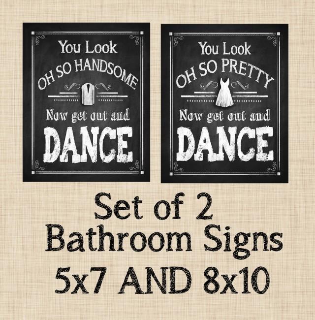 A5/A4/A3 VINTAGE WEDDING CHALKBOARD STYLE GET OUT AND DANCE SIGNS ADIOS 