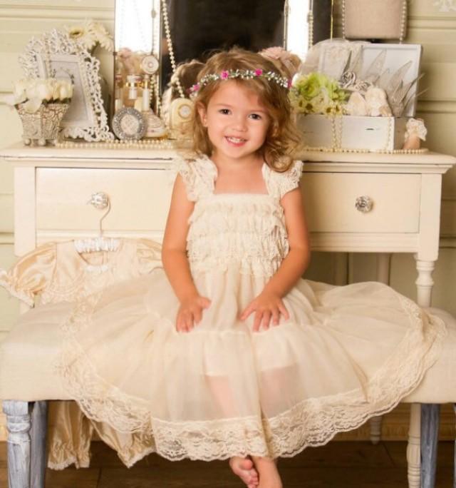 shabby chic flower girl dresses