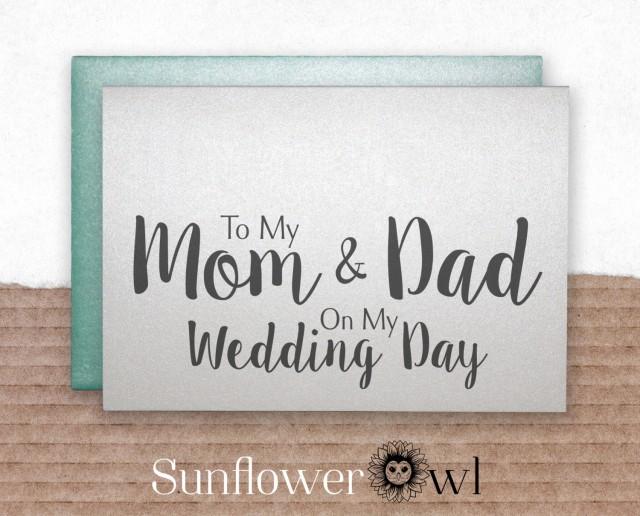 Wedding Day Card Dad To my Parents To my Father on my Wedding Day Dad Wedding Card To my Dad on my Wedding Day Father of the Bride Card