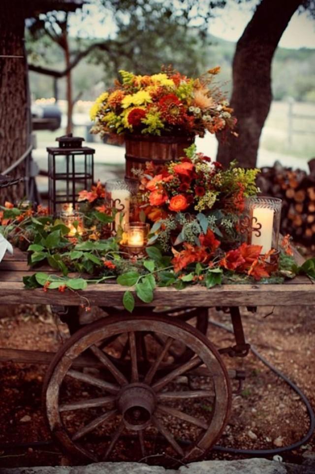 Rustic Country Wedding Ideas With Wagon Wheel Details