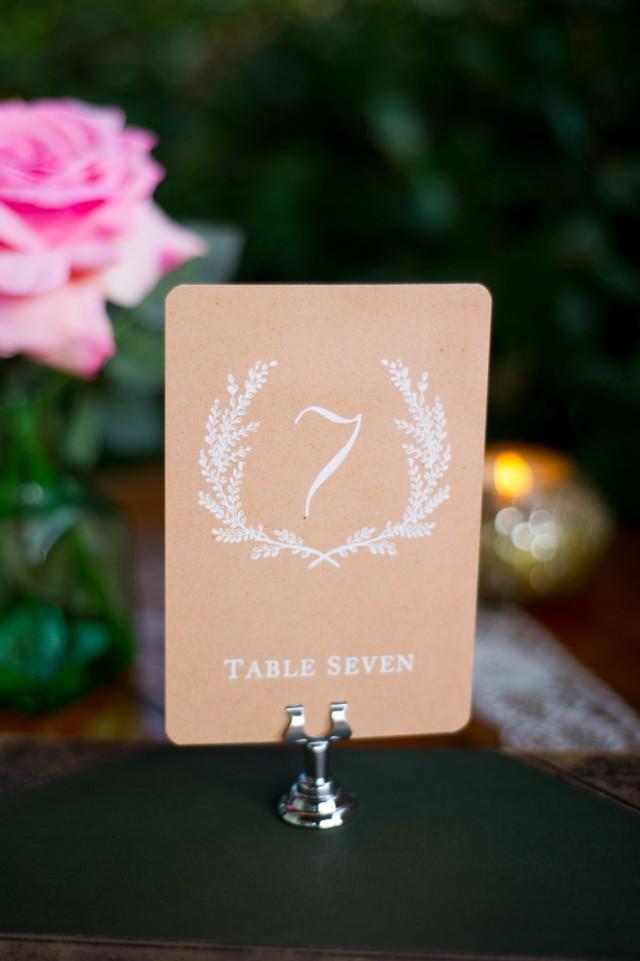 Sweet Vintage Kraft Wedding Table Numbers 125 2563467 Weddbook
