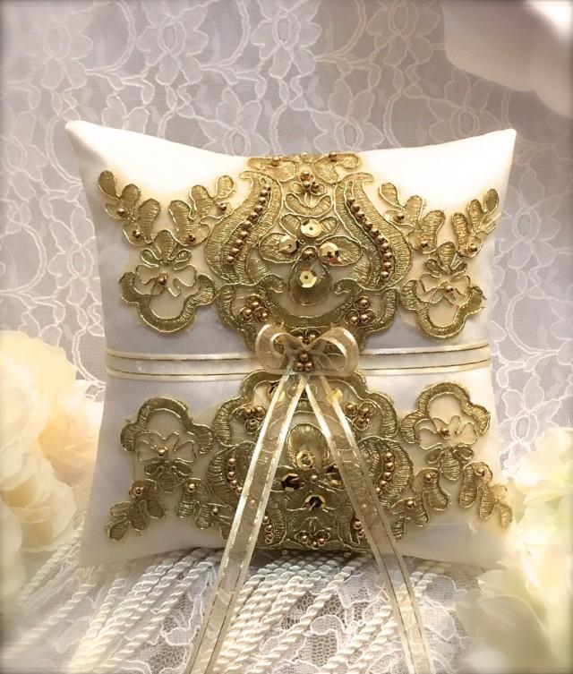 Ring Pillow/ring Bearer/ring Bearer Pillow/gold Ring Pillow 2563658