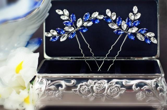1. Blue Crystal Hair Pins for Prom - wide 9