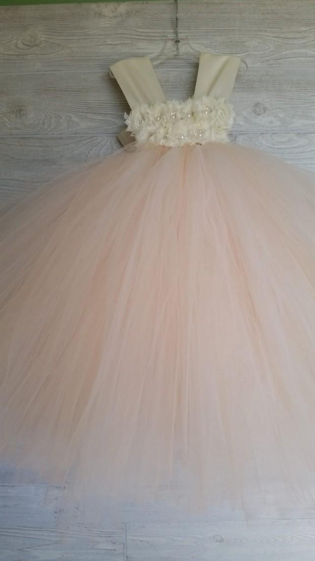 Flower Girl Dress Tulle Flower Girl Dress Ivory Dress Tulle Dress