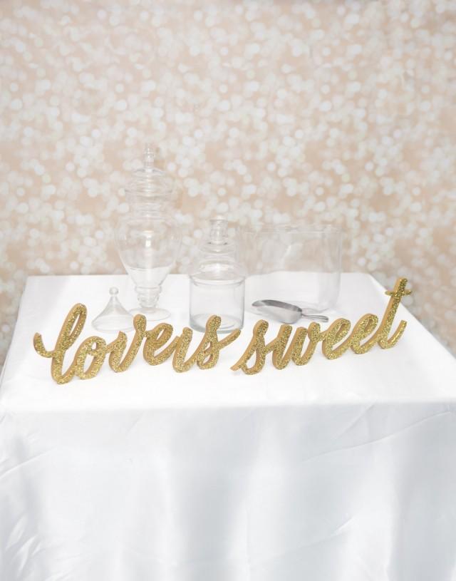 Freestanding Love Is Sweet Sign Set Wedding Sign For Candy