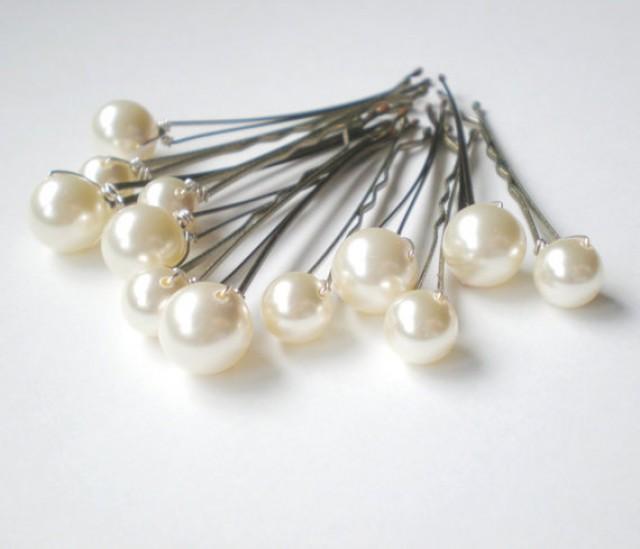 Ivory Pearl Cluster Hair Pin Wedding Hair Bridesmaid Ball Party Sets of 3 & 5