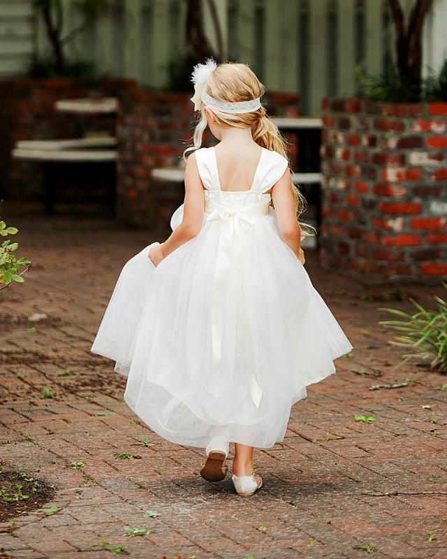 flower girl dresses with big bow in back