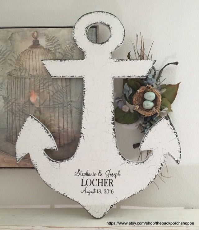 Anchor Wedding Guestbook Nautical Guestbook Guest Book