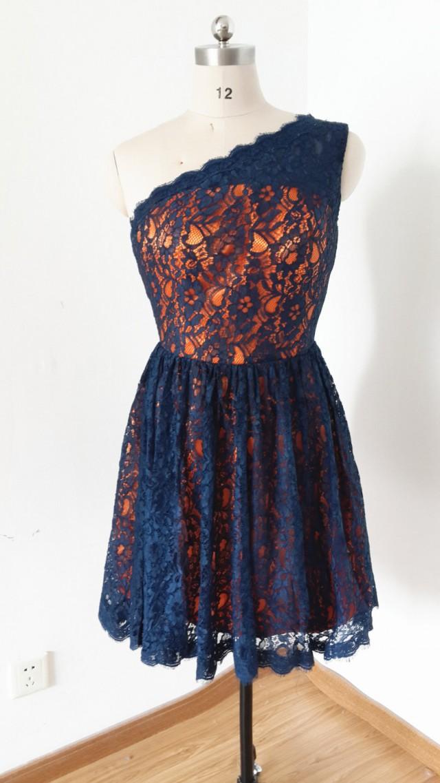 orange and blue wedding dress