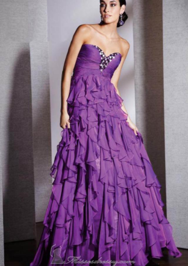 Sweetheart Ruffles Purple Sleeveless Floor Length 2566642 Weddbook 0158