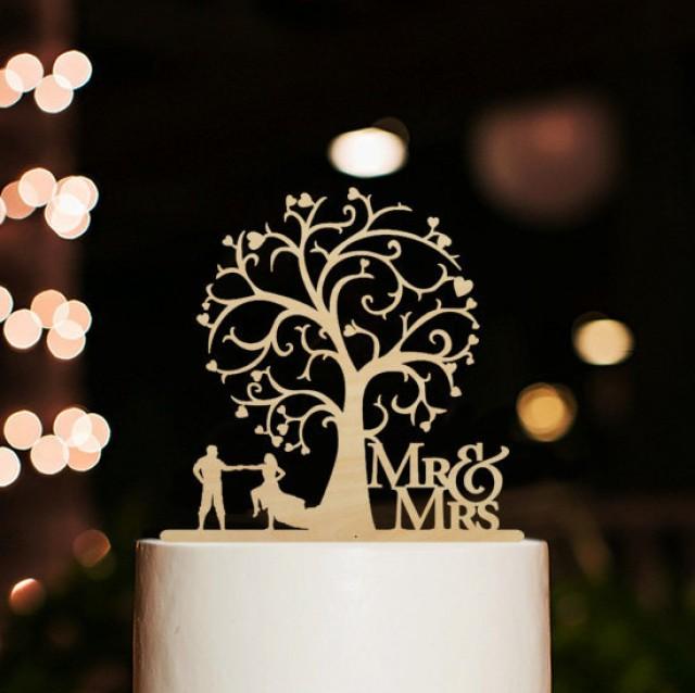Rustic Wedding Cake Topper Mr And Mrs Cake Topper Silhouette Couple Dancing Cake Topper Cherry 6530