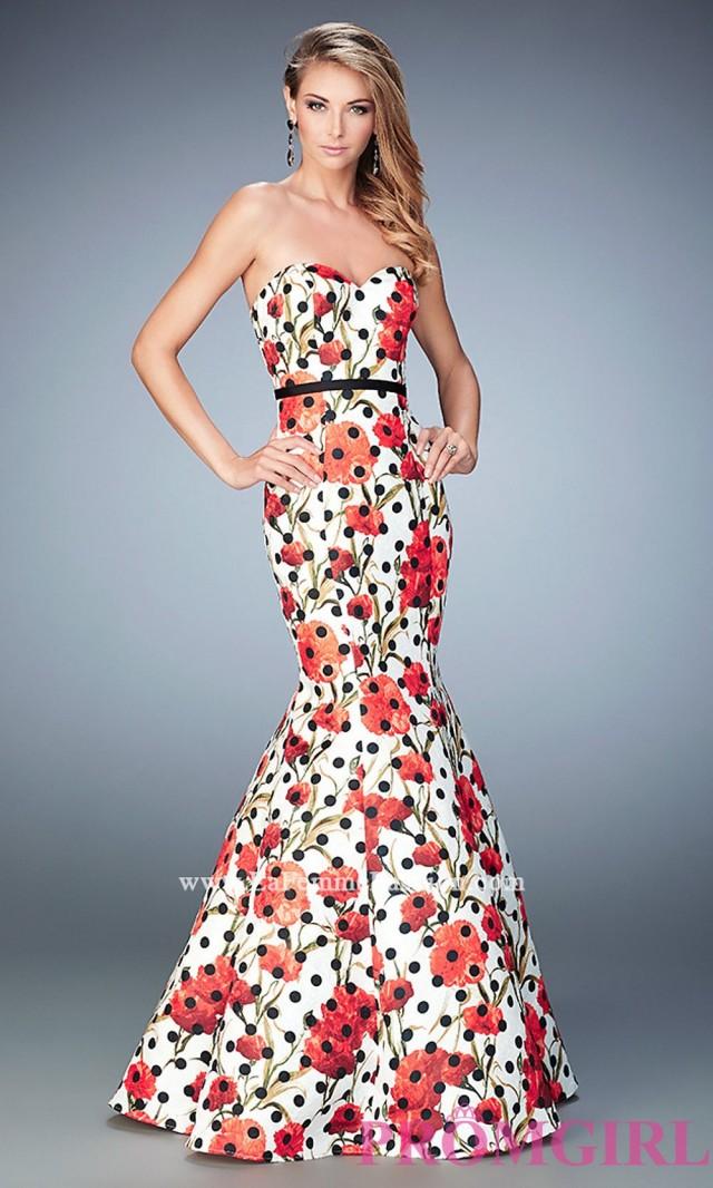 polka dot formal gown