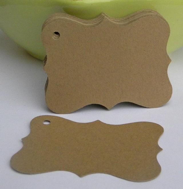 150 Bracket Tags In Kraft Card Stock gift Tags Wedding Favor Tags
