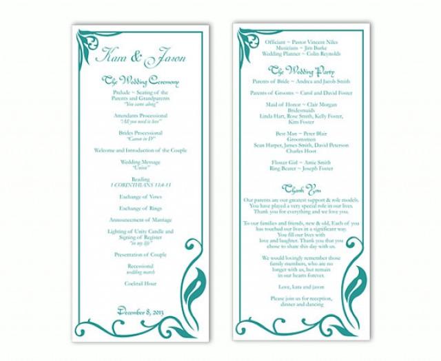 Free Printable Wedding Program Templates Word