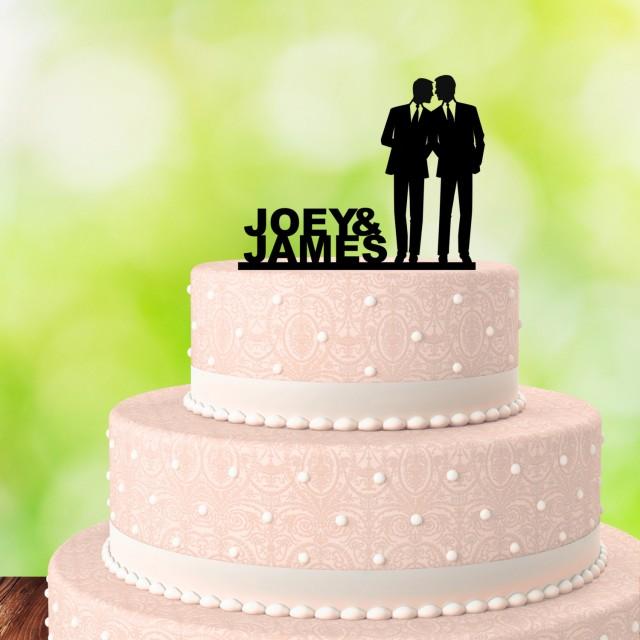 Gay Cake Topper His And His Gay Wedding Cake Topper Same Sex Wedding Same Sex Cake 
